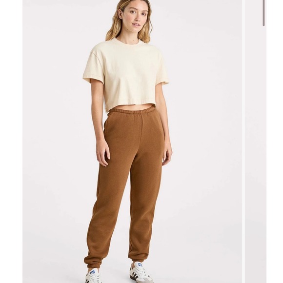 nuuds Pants - Nuuds Classic Sweatpant Chocolate Brown Fleece‎ Joggers Womens Size S